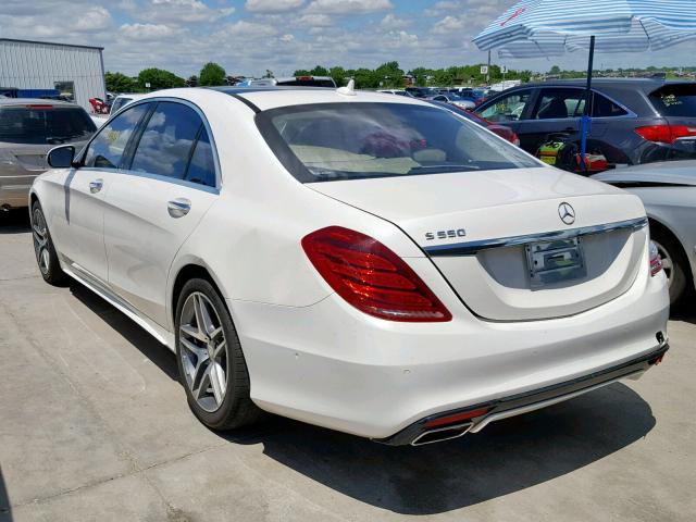 WDDUG8CB2EA053511 - 2014 MERCEDES-BENZ S 550 WHITE photo 3