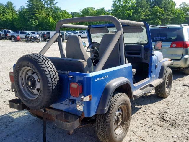 2J4FY29SXMJ129306 - 1991 JEEP WRANGLER / BLUE photo 4