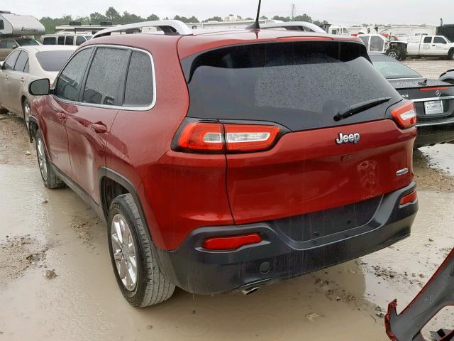 1C4PJLCBXHW591876 - 2017 JEEP CHEROKEE L RED photo 3