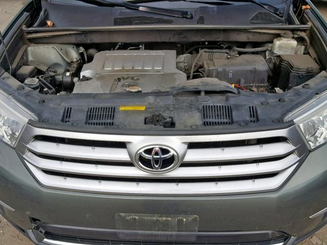 5TDDK3EH5DS254902 - 2013 TOYOTA HIGHLANDER GREEN photo 7