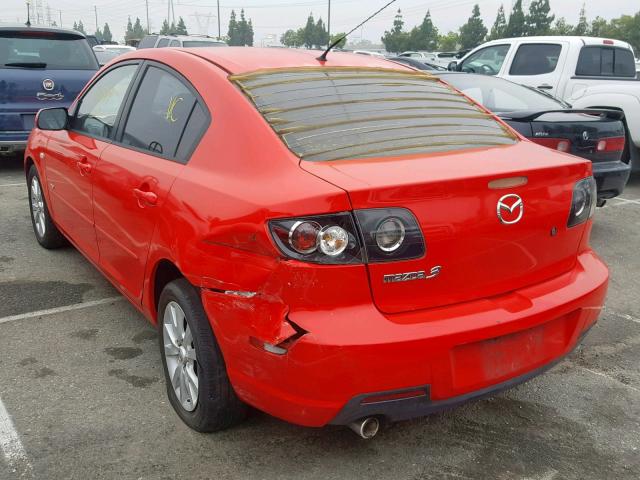 JM1BK124171639730 - 2007 MAZDA 3 S RED photo 3