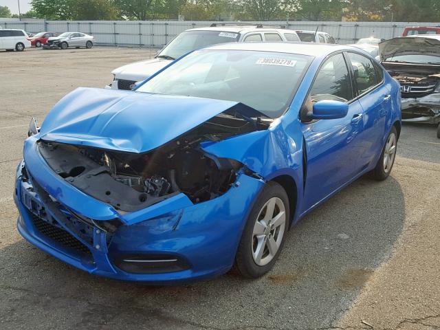 1C3CDFBB1GD728680 - 2016 DODGE DART SXT BLUE photo 2