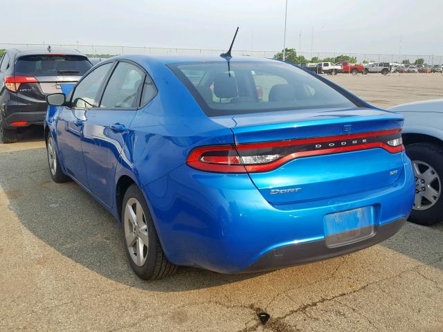 1C3CDFBB1GD728680 - 2016 DODGE DART SXT BLUE photo 3