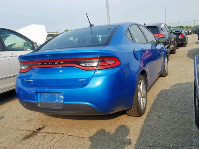 1C3CDFBB1GD728680 - 2016 DODGE DART SXT BLUE photo 4