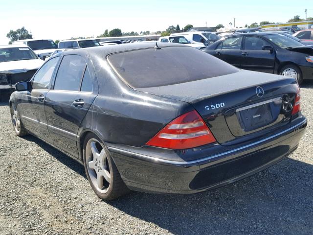 WDBNG75J61A157702 - 2001 MERCEDES-BENZ S 500 BLACK photo 3