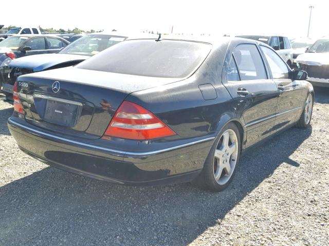 WDBNG75J61A157702 - 2001 MERCEDES-BENZ S 500 BLACK photo 4