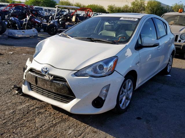 JTDKDTB35F1109787 - 2015 TOYOTA PRIUS C WHITE photo 2