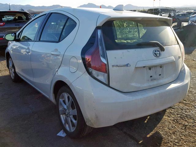 JTDKDTB35F1109787 - 2015 TOYOTA PRIUS C WHITE photo 3