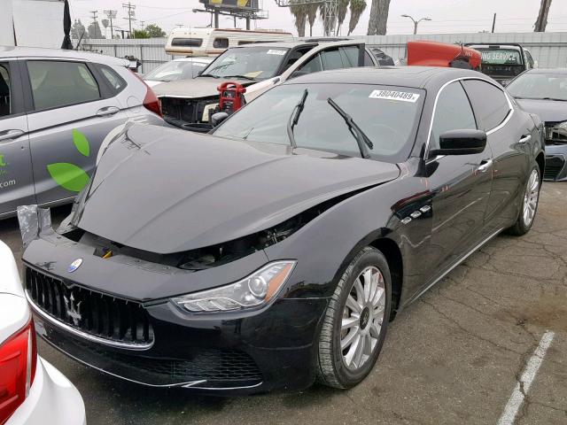 ZAM57XSA7E1092723 - 2014 MASERATI GHIBLI BLACK photo 2