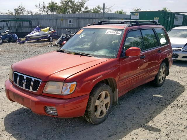 JF1SF65602H749608 - 2002 SUBARU FORESTER S წითელი ფოტო 2