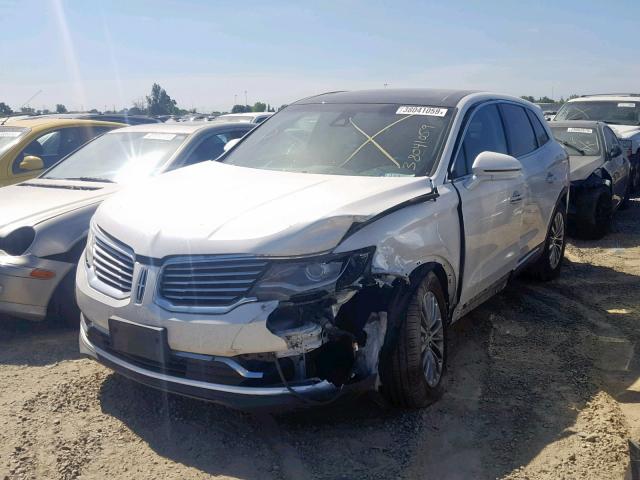 2LMPJ6KR2GBL32251 - 2016 LINCOLN MKX SELECT WHITE photo 2