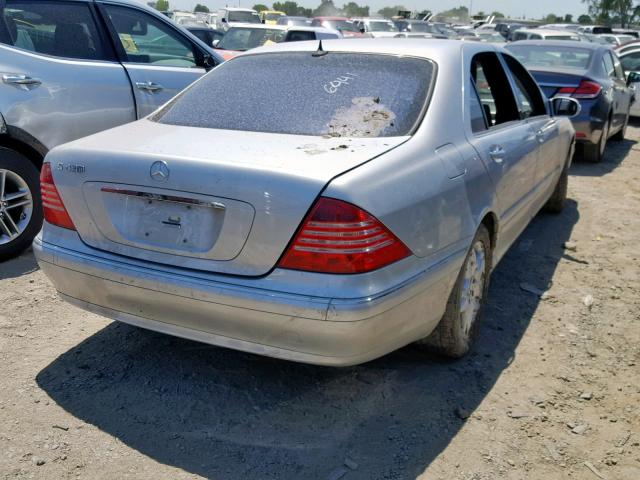 WDBNG70J53A369176 - 2003 MERCEDES-BENZ S 430 SILVER photo 4