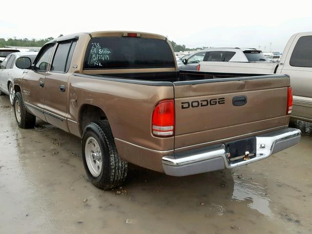 1B7GL2AN4YS754207 - 2000 DODGE DAKOTA QUA BROWN photo 3