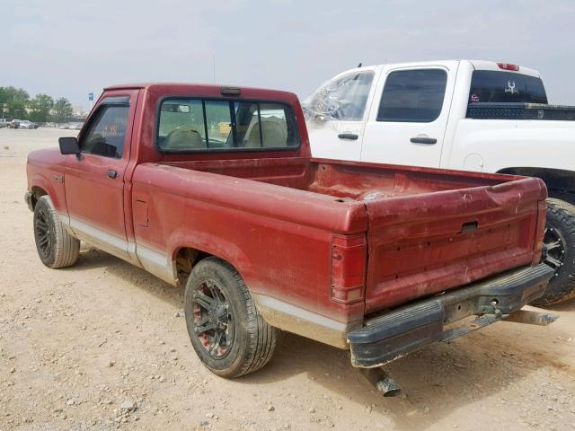 1FTCR10AXMUB24664 - 1991 FORD RANGER RED photo 3