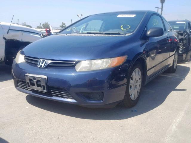 2HGFG122X7H503312 - 2007 HONDA CIVIC DX BLUE photo 2