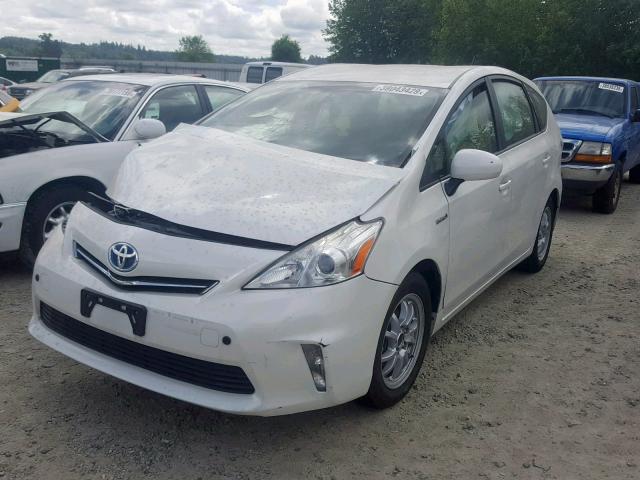 JTDZN3EU4D3234300 - 2013 TOYOTA PRIUS V WHITE photo 2