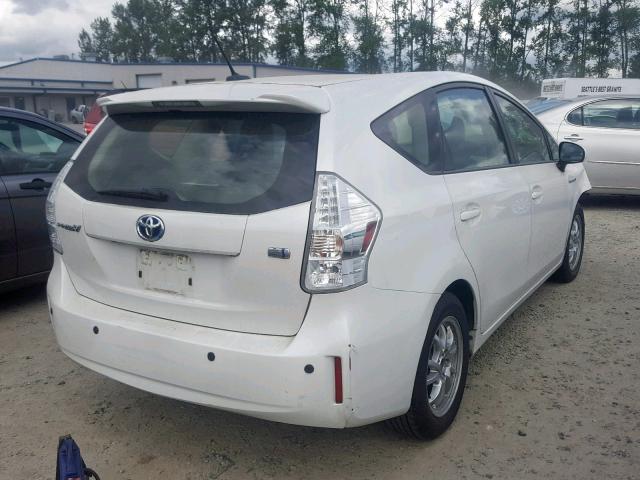 JTDZN3EU4D3234300 - 2013 TOYOTA PRIUS V WHITE photo 4