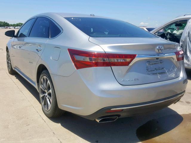 4T1BK1EB7GU199758 - 2016 TOYOTA AVALON XLE GRAY photo 3