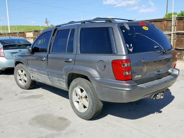 1J4GW58N94C322550 - 2004 JEEP GRAND CHER GRAY photo 3