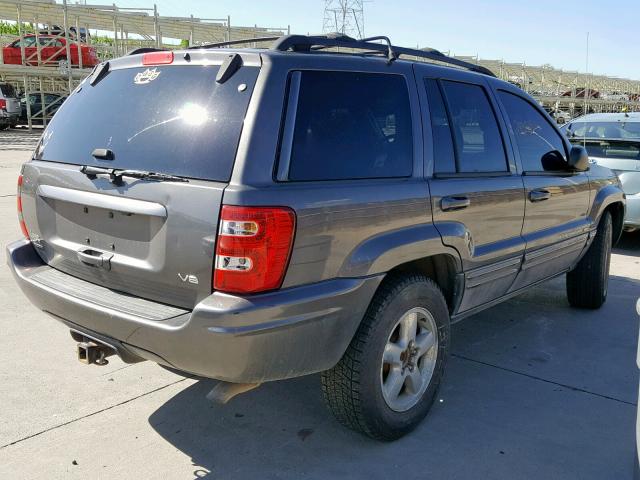 1J4GW58N94C322550 - 2004 JEEP GRAND CHER GRAY photo 4