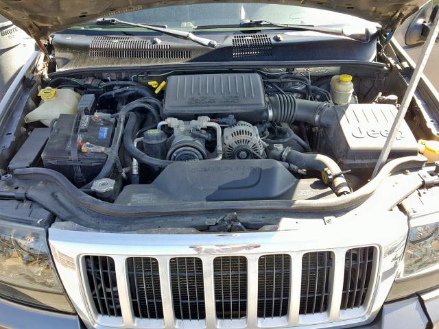 1J4GW58N94C322550 - 2004 JEEP GRAND CHER GRAY photo 7