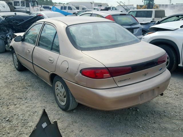 1FAFP10PXXW137792 - 1999 FORD ESCORT LX BEIGE photo 3