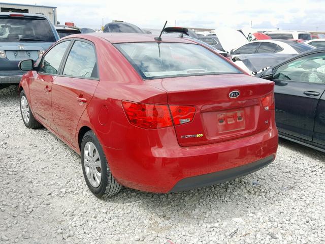 KNAFU4A23D5727743 - 2013 KIA FORTE EX RED photo 3