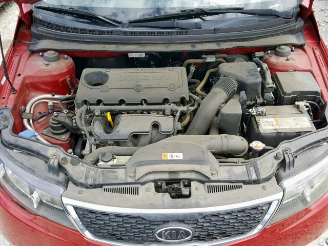 KNAFU4A23D5727743 - 2013 KIA FORTE EX RED photo 7