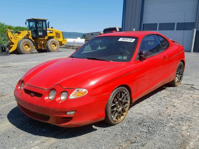 KMHJG25F71U237664 - 2001 HYUNDAI TIBURON RED photo 2