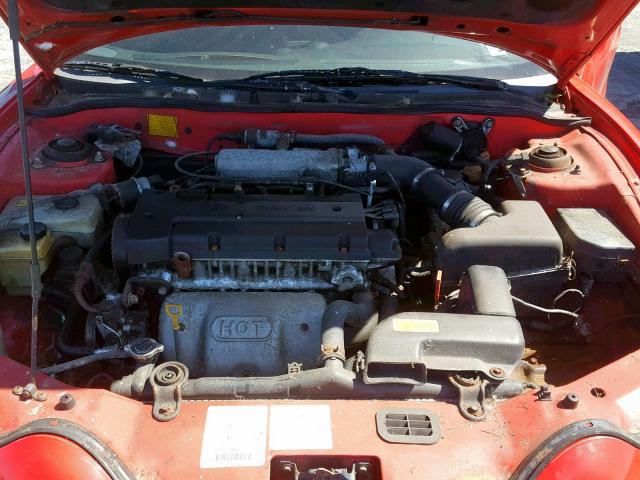 KMHJG25F71U237664 - 2001 HYUNDAI TIBURON RED photo 7