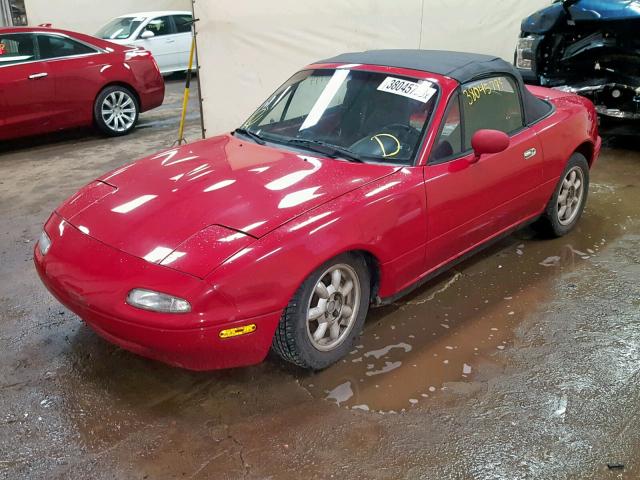 JM1NA3518L0126472 - 1990 MAZDA MX-5 MIATA RED photo 2