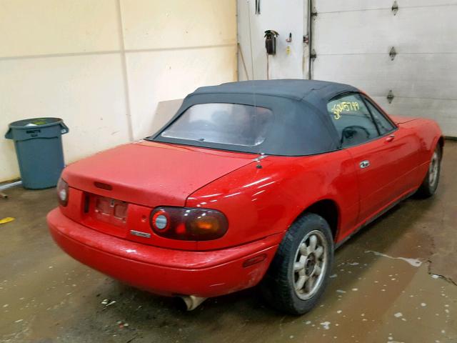 JM1NA3518L0126472 - 1990 MAZDA MX-5 MIATA RED photo 4