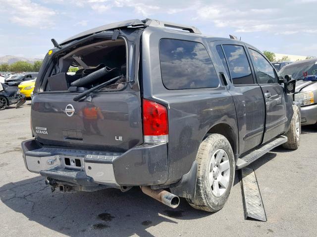 5N1AA08B74N735991 - 2004 NISSAN ARMADA SE GRAY photo 4