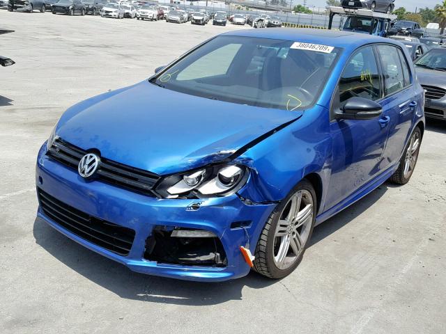 WVWPF7AJXCW345230 - 2012 VOLKSWAGEN GOLF R BLUE photo 2