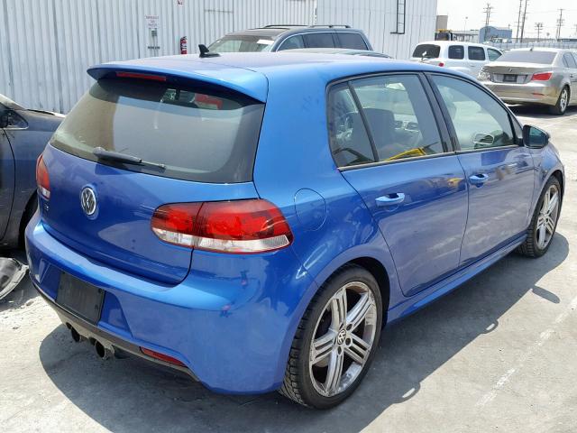 WVWPF7AJXCW345230 - 2012 VOLKSWAGEN GOLF R BLUE photo 4