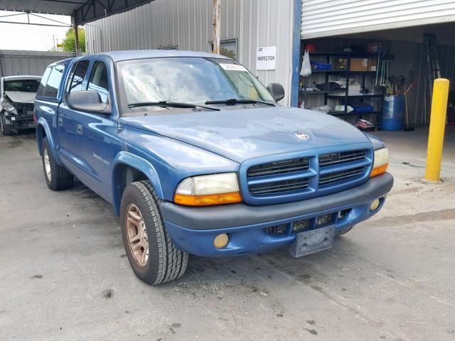 1B7HL38X12S639623 - 2002 DODGE DAKOTA QUA BLUE photo 1