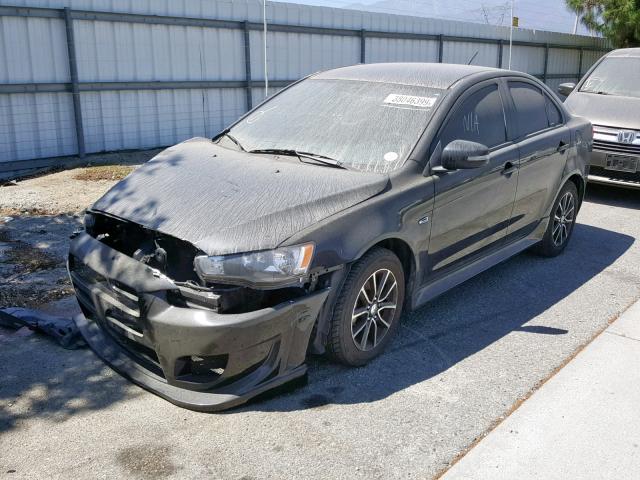 JA32U2FU6HU007721 - 2017 MITSUBISHI LANCER ES BLACK photo 2