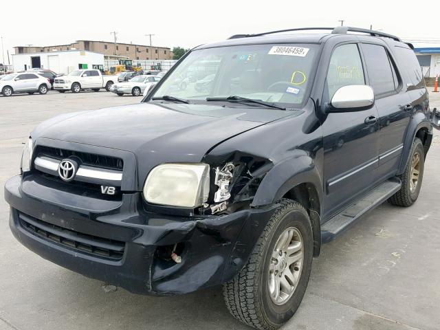 5TDBT48A17S280717 - 2007 TOYOTA SEQUOIA LI BLACK photo 2