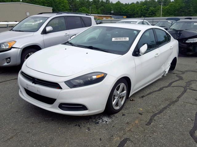 1C3CDFBB1FD351993 - 2015 DODGE DART SXT WHITE photo 2