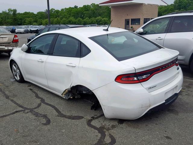 1C3CDFBB1FD351993 - 2015 DODGE DART SXT WHITE photo 3