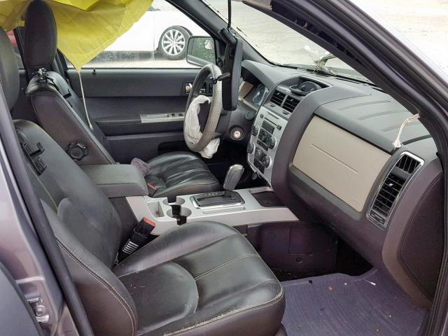 4M2CU97198KJ15744 - 2008 MERCURY MARINER PR GRAY photo 5