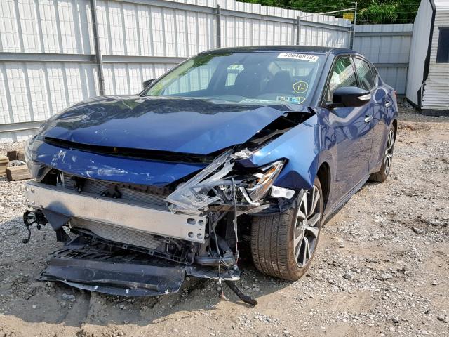 1N4AA6AP5JC389675 - 2018 NISSAN MAXIMA 3.5 BLUE photo 2