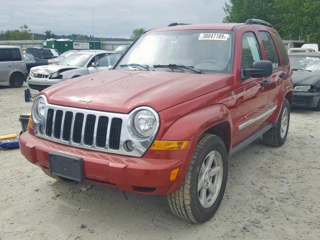 1J4GL58K56W193013 - 2006 JEEP LIBERTY LI RED photo 2