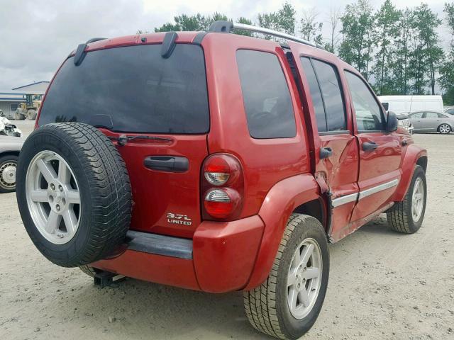 1J4GL58K56W193013 - 2006 JEEP LIBERTY LI RED photo 4