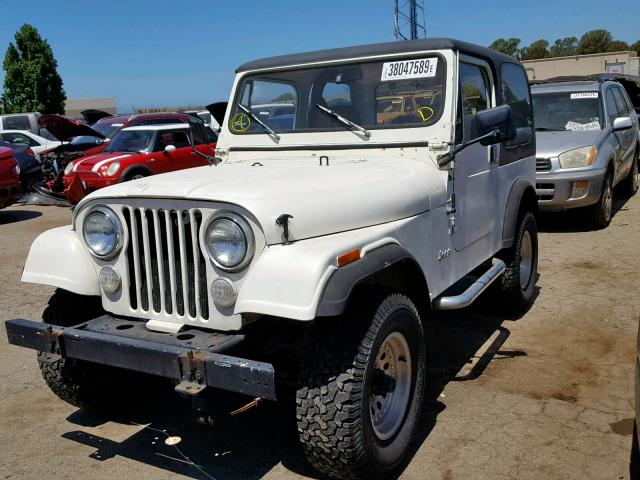 1JCCF87E6FT174219 - 1985 JEEP JEEP CJ7 WHITE photo 2