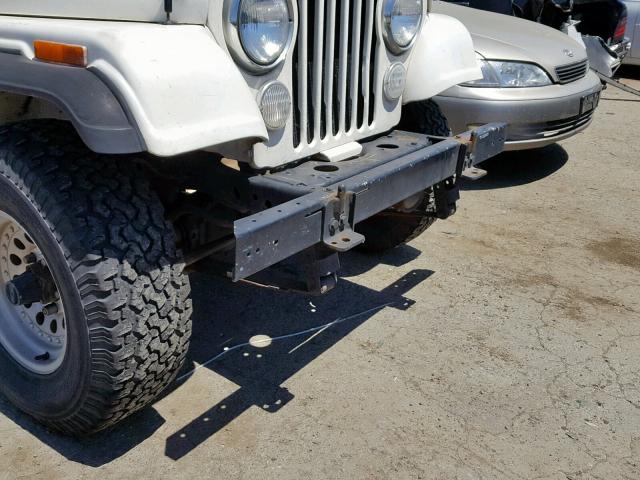 1JCCF87E6FT174219 - 1985 JEEP JEEP CJ7 WHITE photo 9