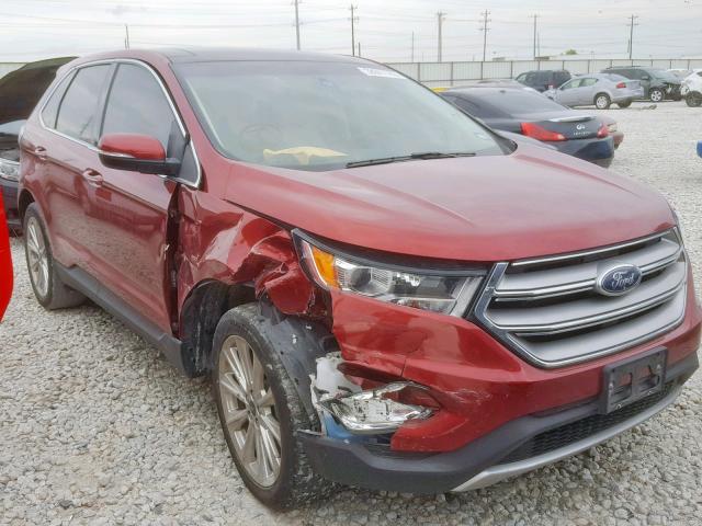 2FMPK3K84HBB10486 - 2017 FORD EDGE TITAN RED photo 1