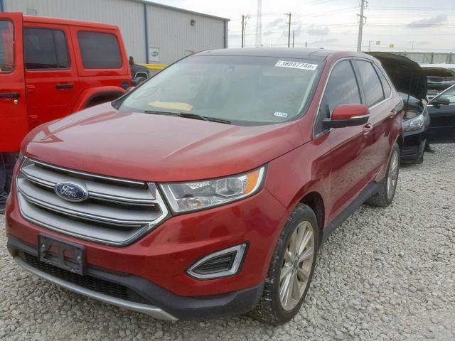 2FMPK3K84HBB10486 - 2017 FORD EDGE TITAN RED photo 2