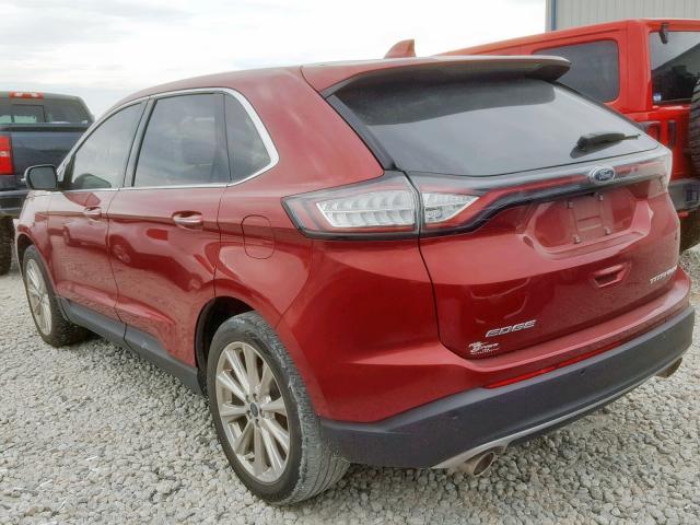 2FMPK3K84HBB10486 - 2017 FORD EDGE TITAN RED photo 3