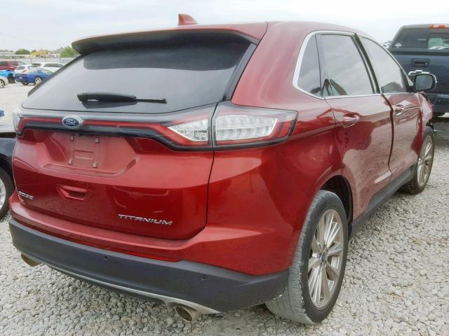 2FMPK3K84HBB10486 - 2017 FORD EDGE TITAN RED photo 4